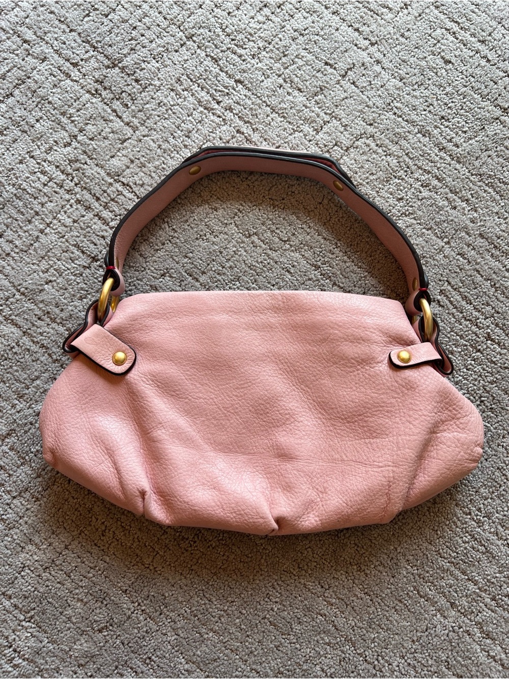 Juicy Couture Vintage Pink Leather Shoulder Bag with Charm - Picture 2 of 16